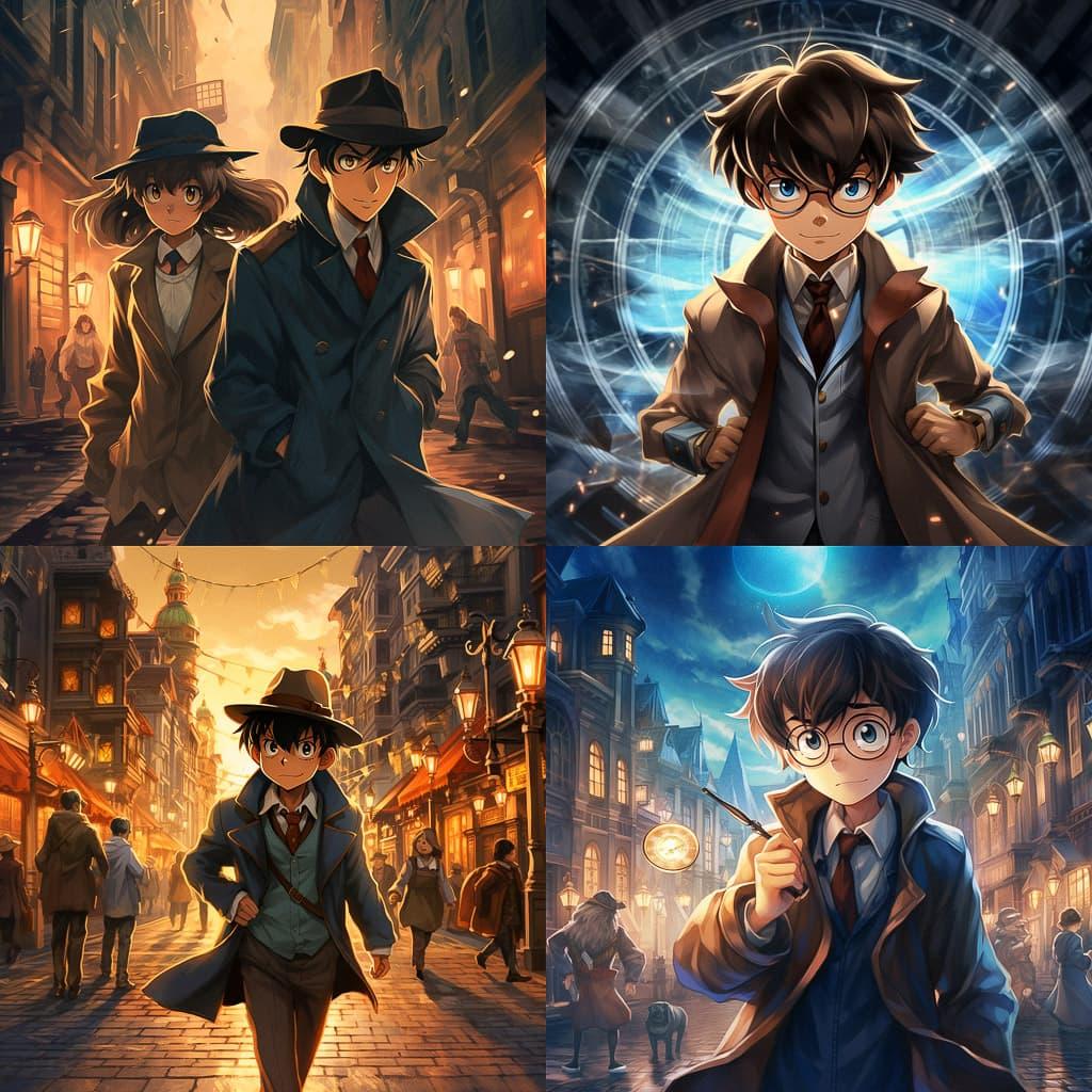 Detective Conan style, Midjourney V5.2, render 1 of 4