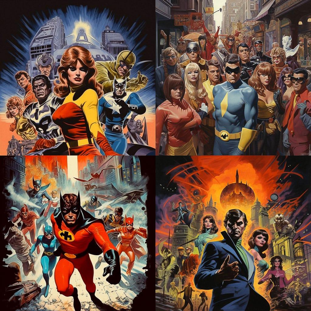 Dick Giordano style, Midjourney V5.2, render 1 of 4