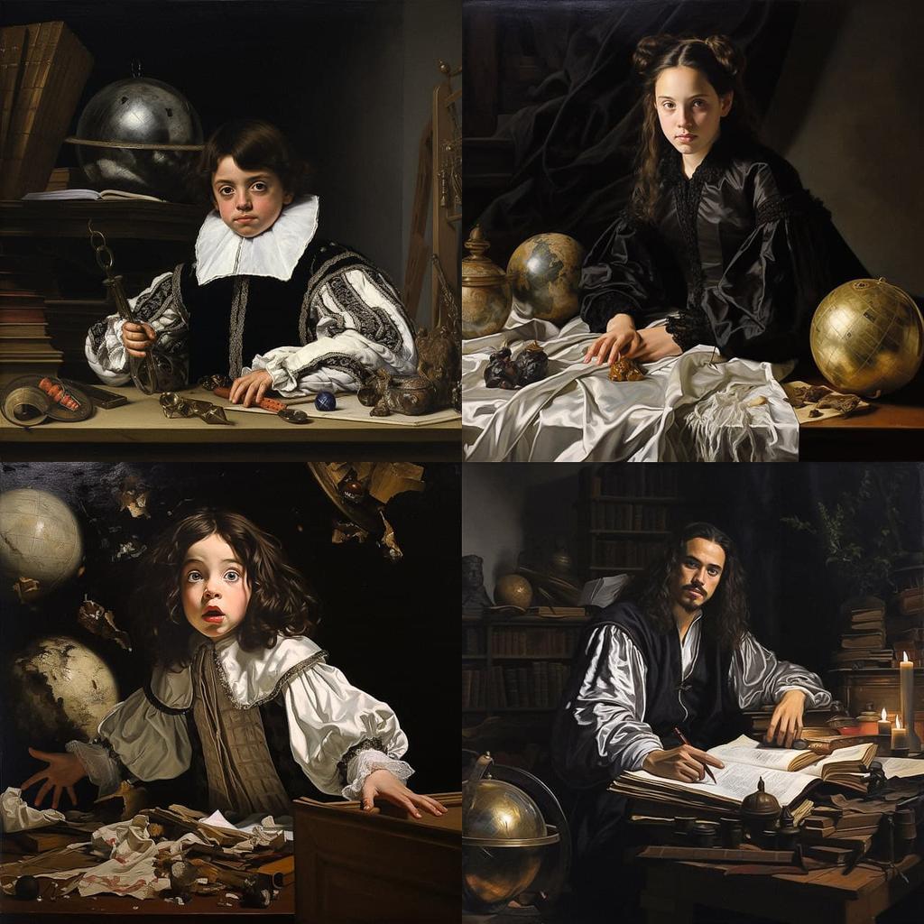 Diego Velazquez style, Midjourney V5.2, render 1 of 4