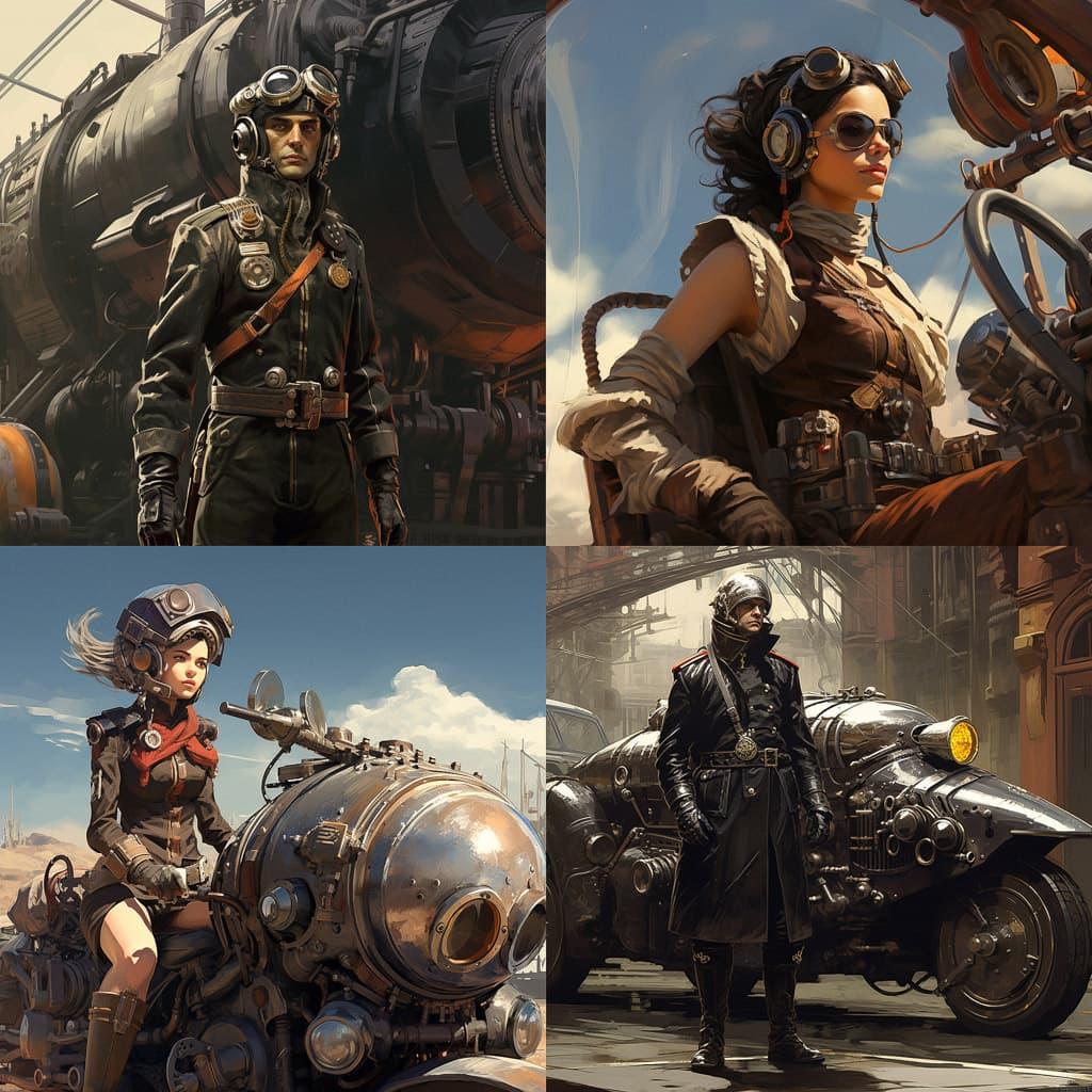 Dieselpunk style, Midjourney V5.2, render 1 of 4