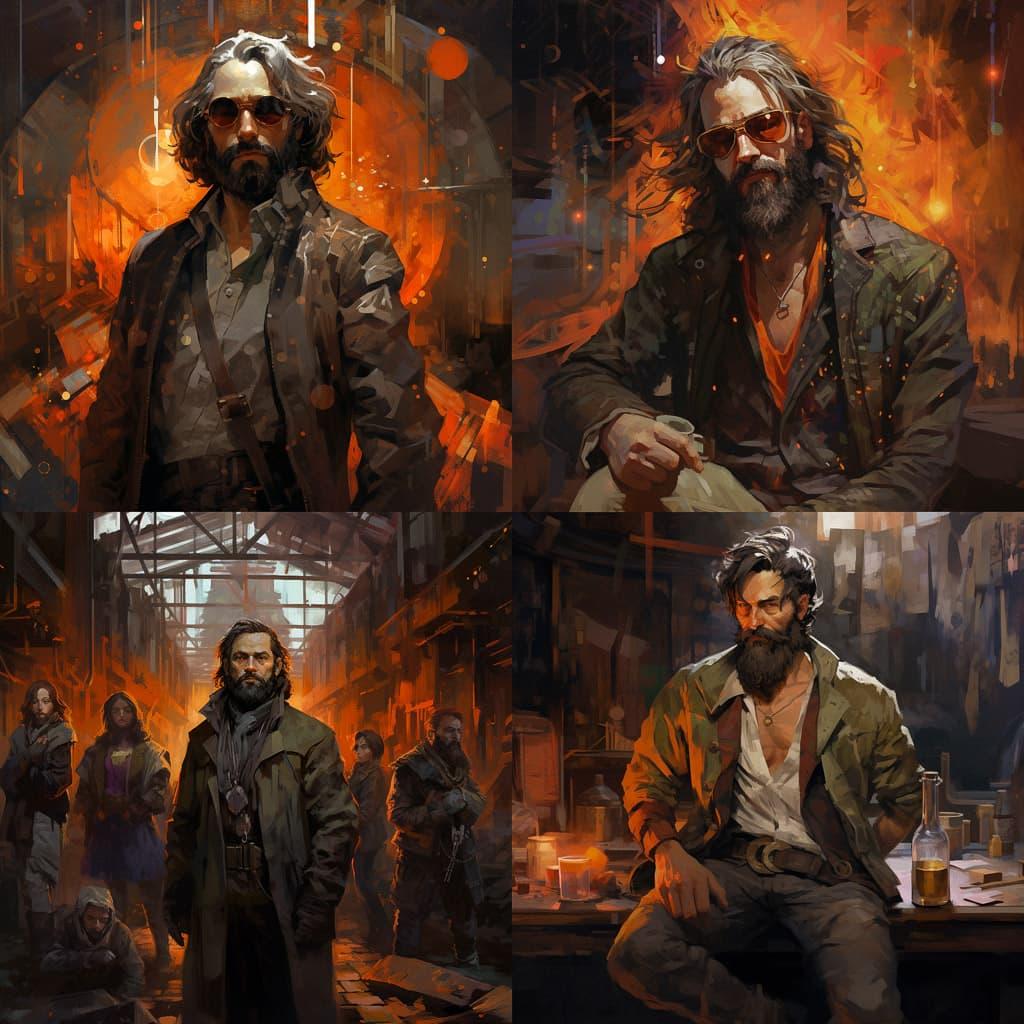 Disco Elysium style, Midjourney V5.2, render 1 of 4