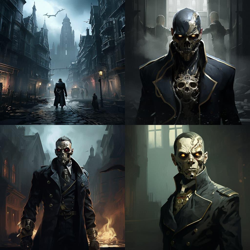 Dishonored style, Midjourney V5.2, render 1 of 4