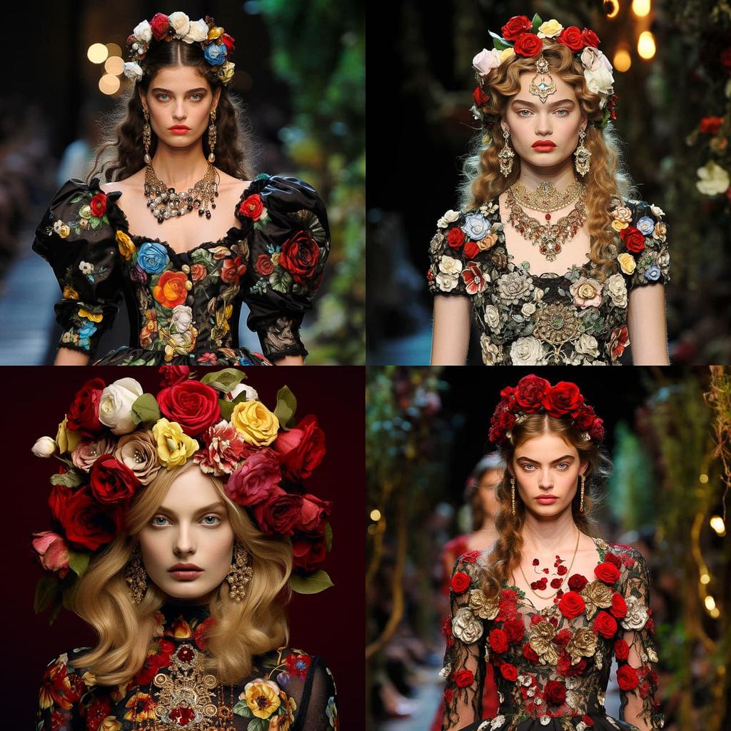 Dolce Gabbana style, Midjourney V5.2, render 1 of 4