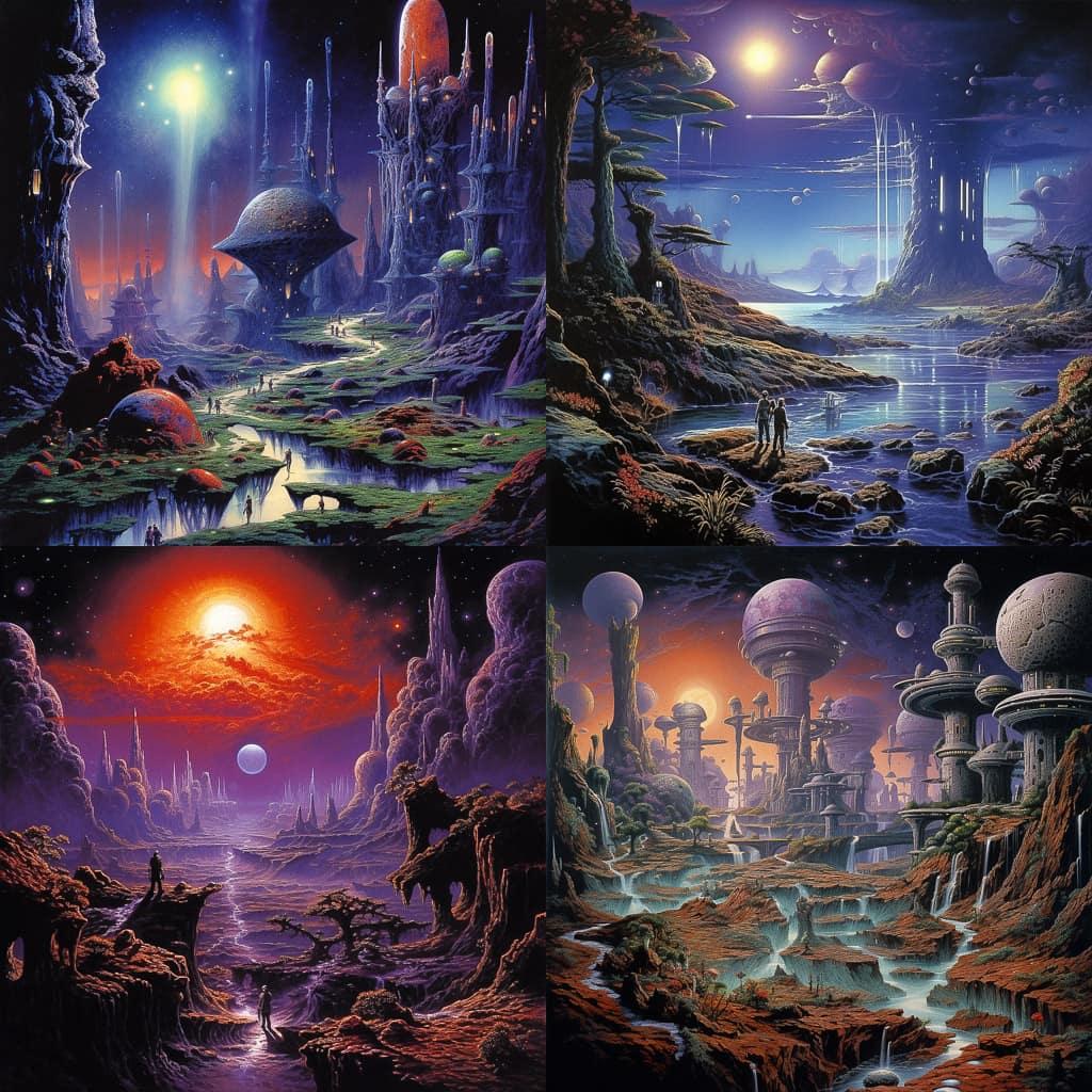 Don Dixon style, Midjourney V5.2, render 1 of 4