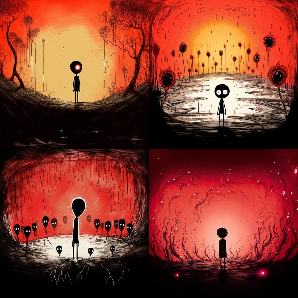 Don Hertzfeldt style, Midjourney V5.2, render 1 of 4