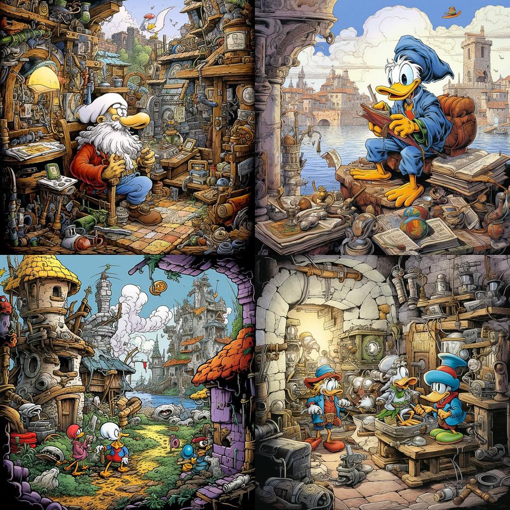Don Rosa style, Midjourney V5.2, render 1 of 4