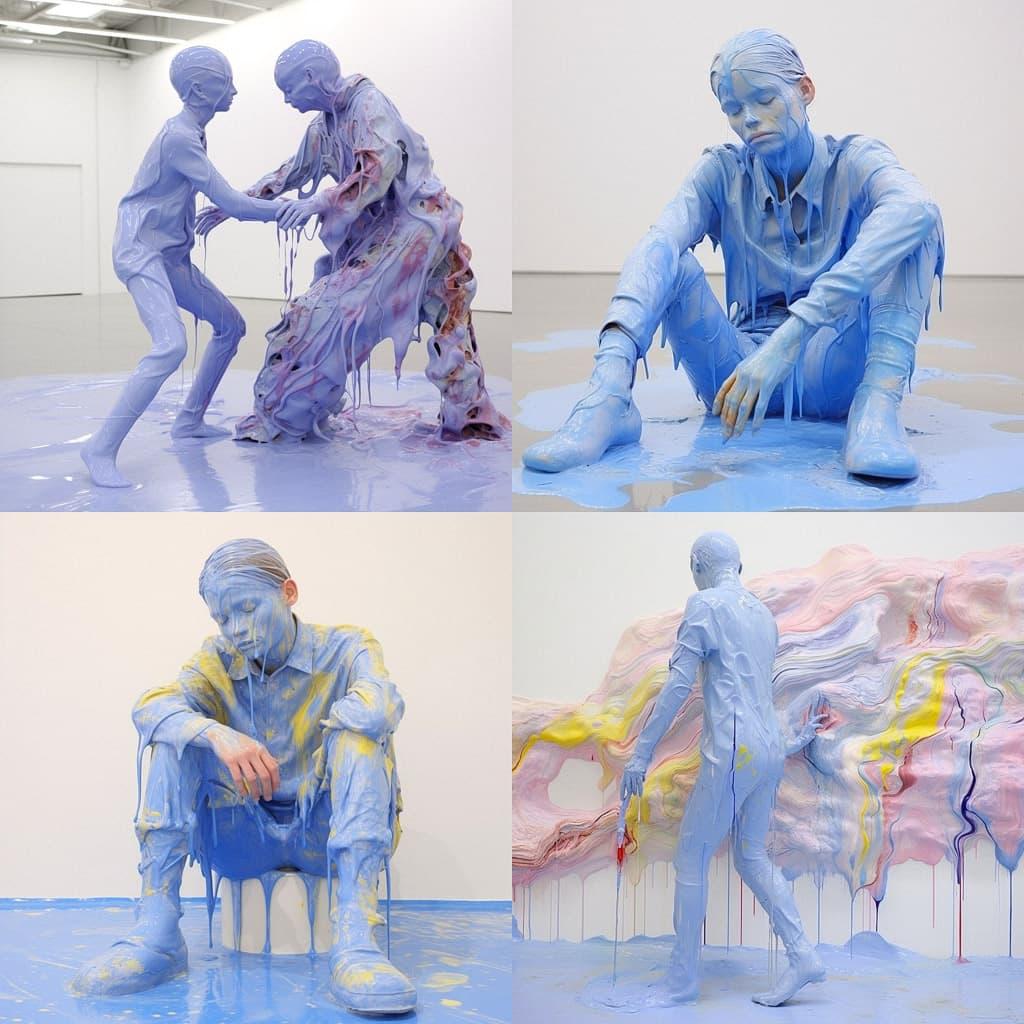 Donna Huanca style, Midjourney V5.2, render 1 of 4
