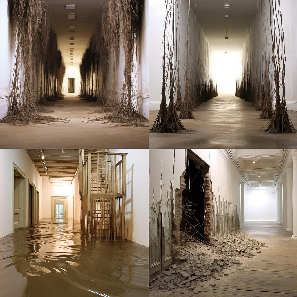 Doris Salcedo style, Midjourney V5.2, render 1 of 4