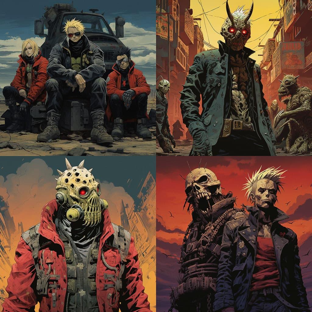 Dorohedoro style, Midjourney V5.2, render 1 of 4