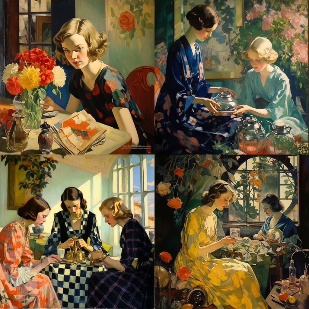 Dorothy Johnstone style, Midjourney V5.2, render 1 of 4
