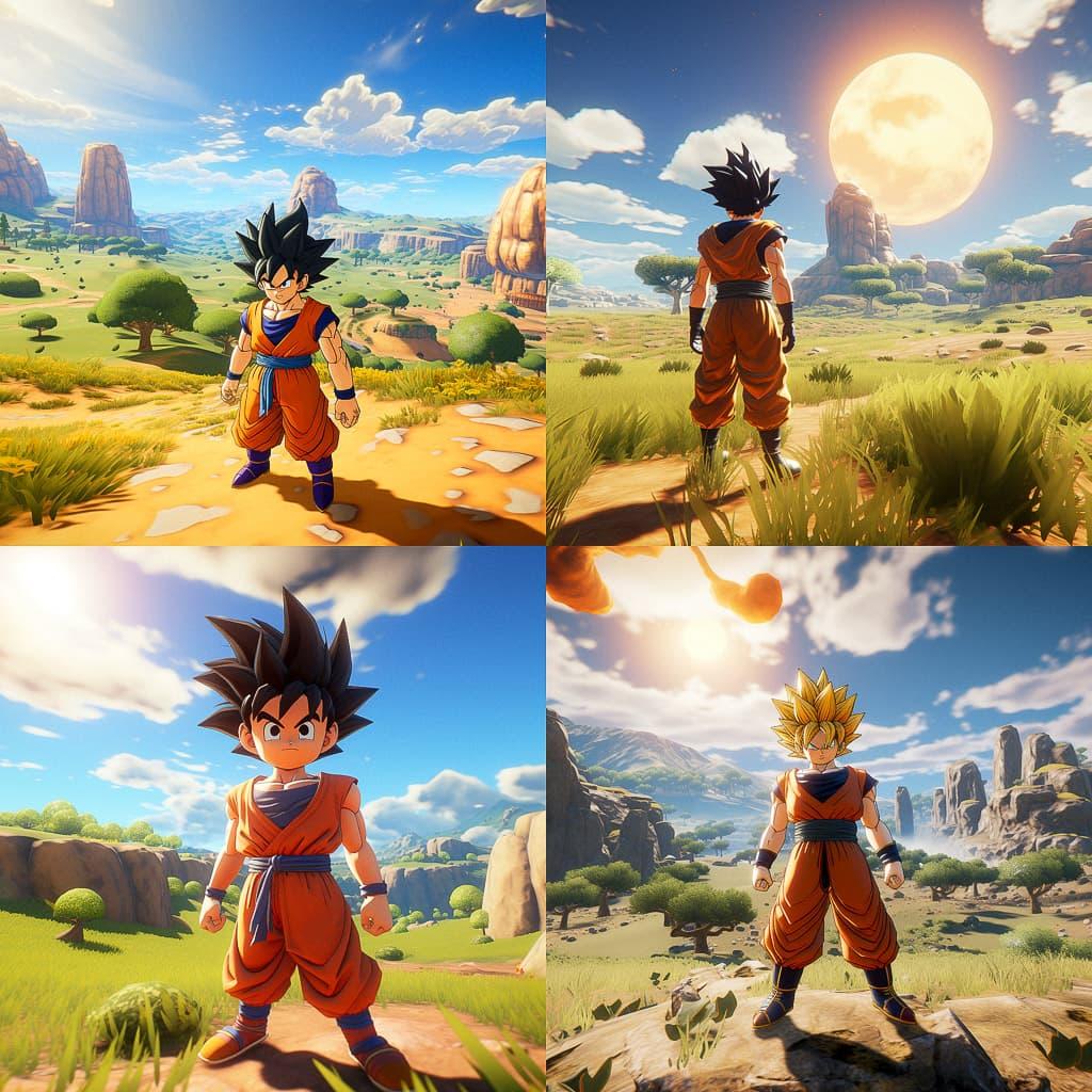 Dragon Ball Z Kakarot style, Midjourney V5.2, render 1 of 4