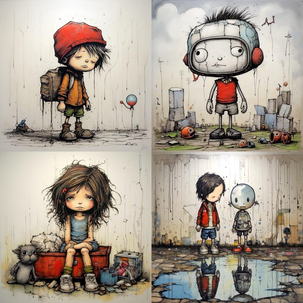 Dran style, Midjourney V5.2, render 1 of 4