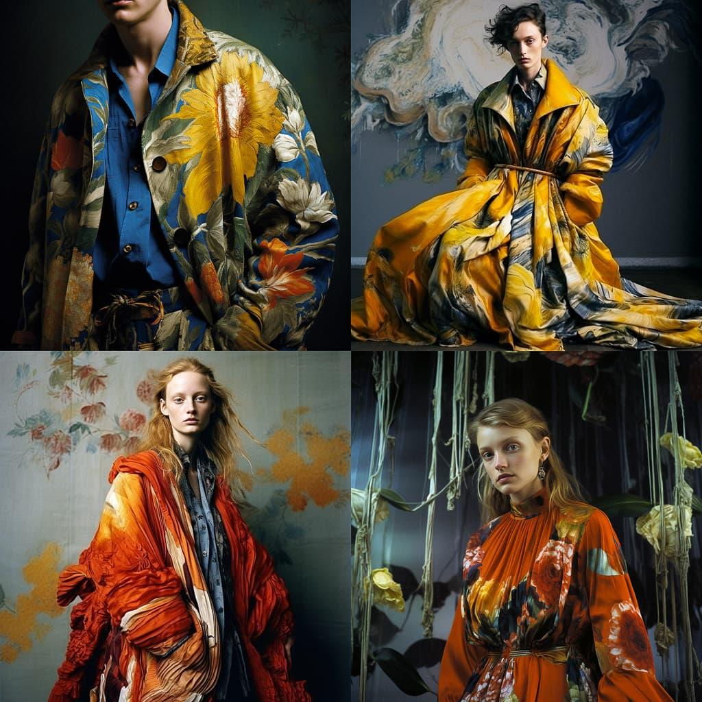 Dries van Noten style, Midjourney V5.2, render 1 of 4