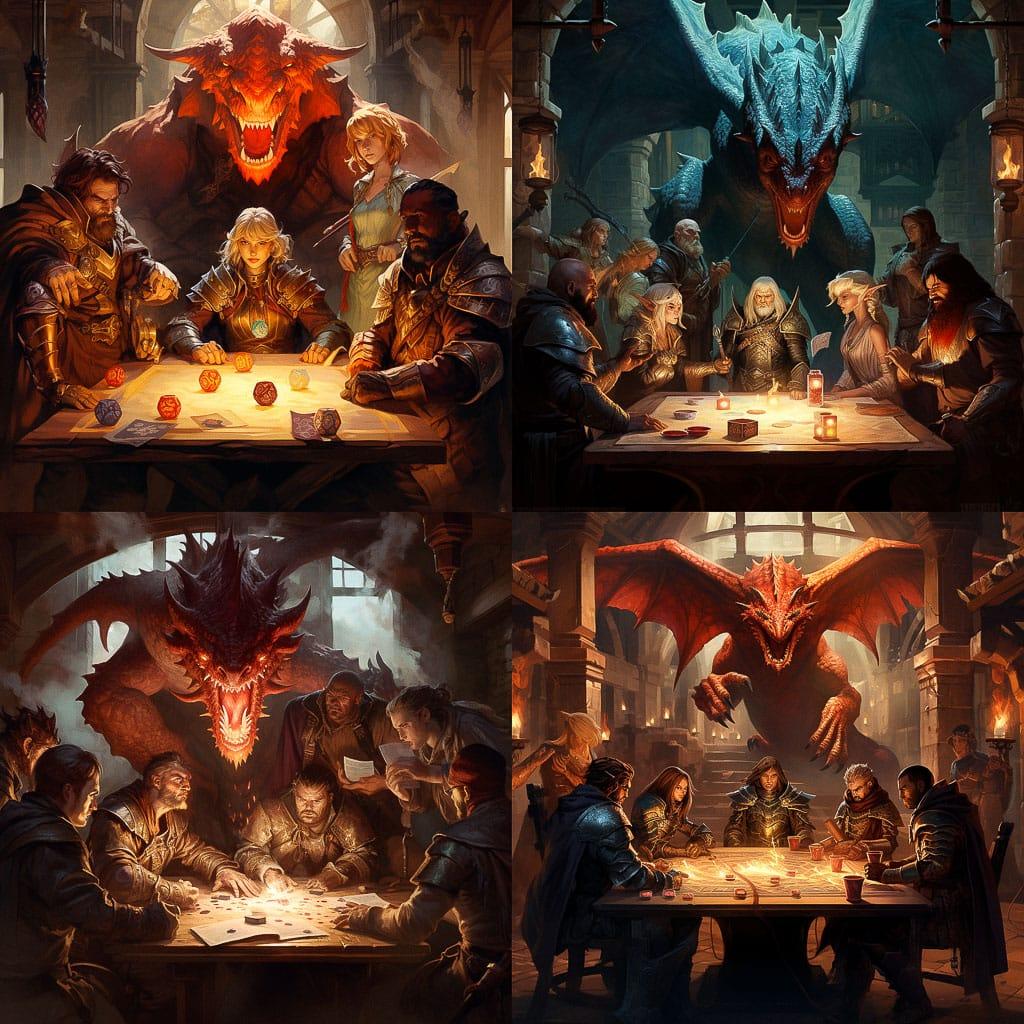 Dungeons and Dragons style, Midjourney V5.2, render 1 of 4