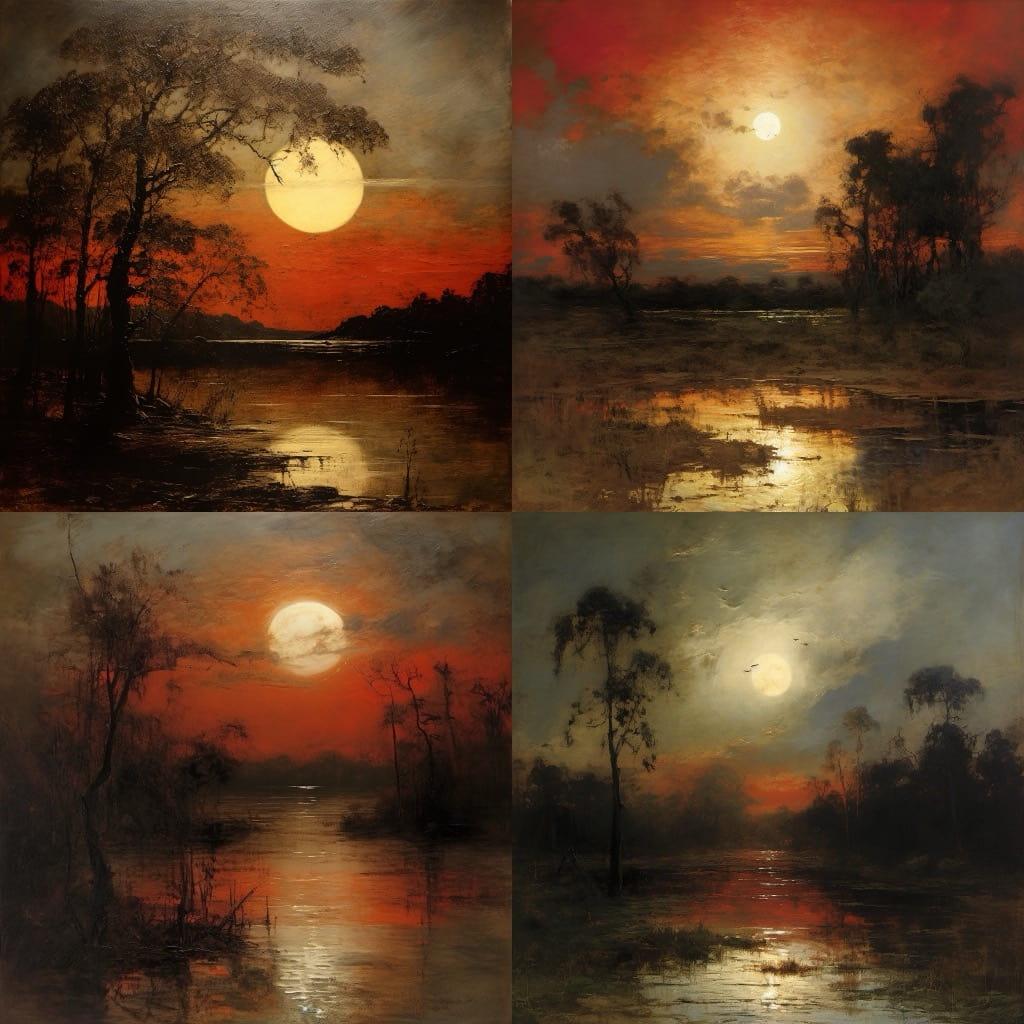 Dwight William Tryon style, Midjourney V5.2, render 1 of 4