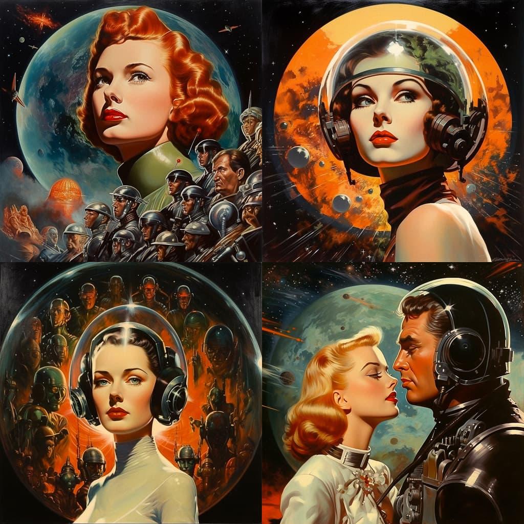 Earle Bergey style, Midjourney V5.2, render 1 of 4