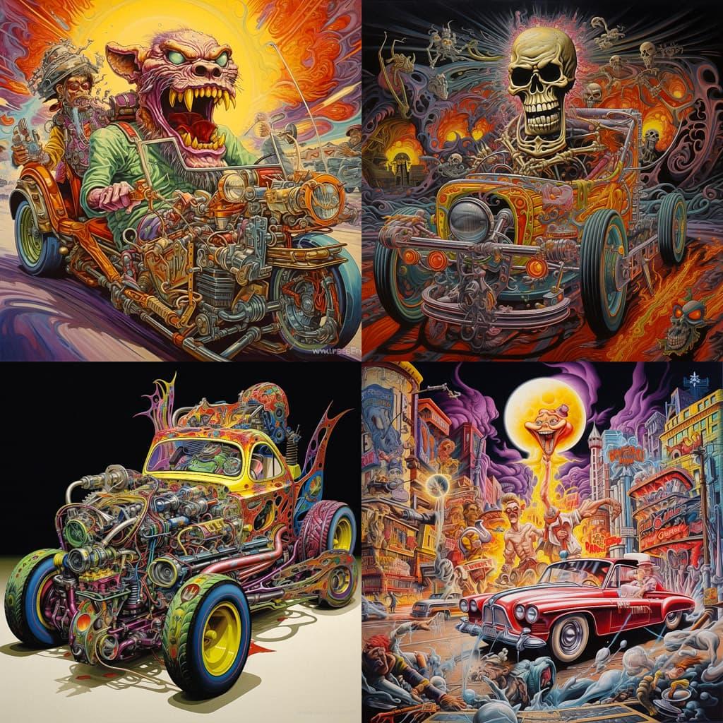 Ed Roth style, Midjourney V5.2, render 1 of 4