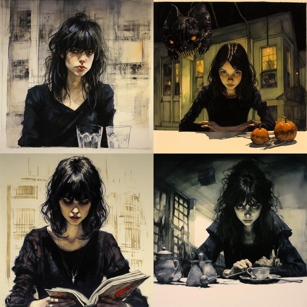 Eddie Campbell style, Midjourney V5.2, render 1 of 4