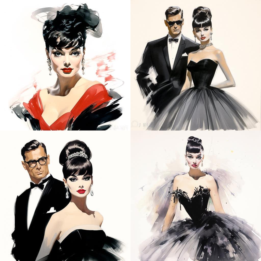 Edith Head style, Midjourney V5.2, render 1 of 4