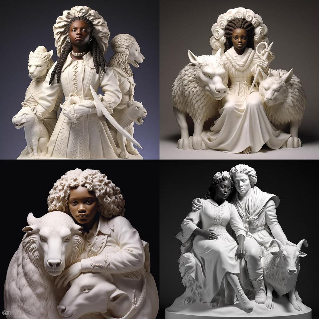 Edmonia Lewis style, Midjourney V5.2, render 1 of 4