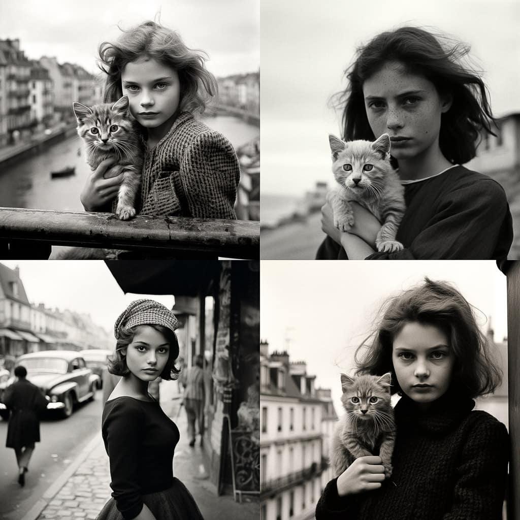 Edouard Boubat style, Midjourney V5.2, render 1 of 4