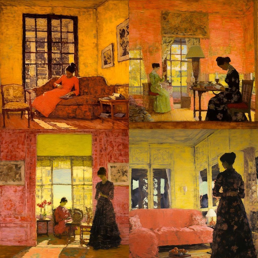 Edouard Vuillard style, Midjourney V5.2, render 1 of 4