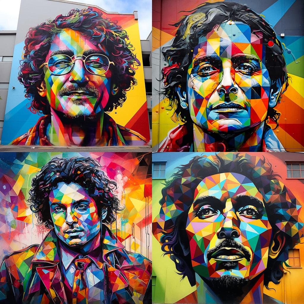 Eduardo Kobra style, Midjourney V5.2, render 1 of 4
