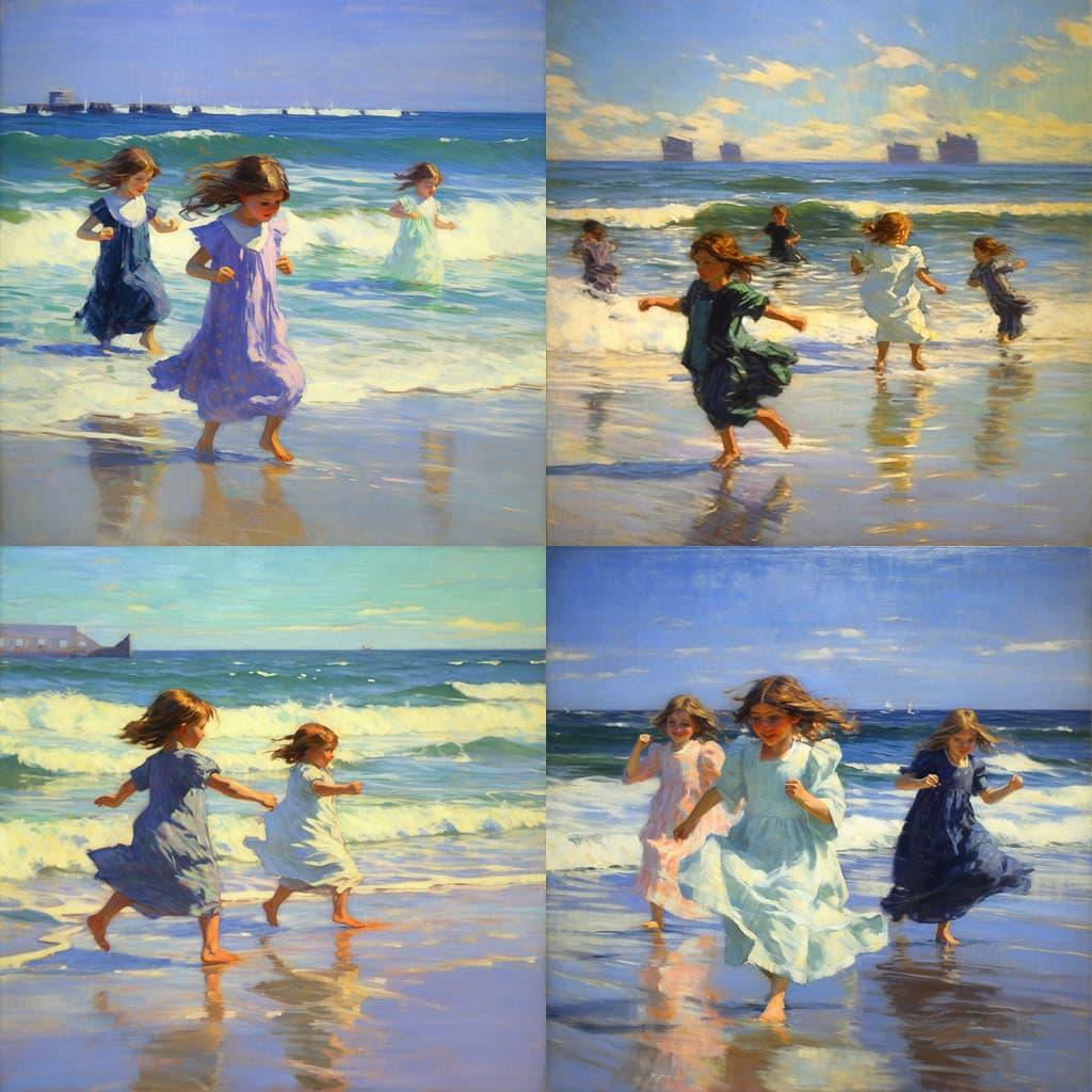 Edward Henry Potthast style, Midjourney V5.2, render 1 of 4