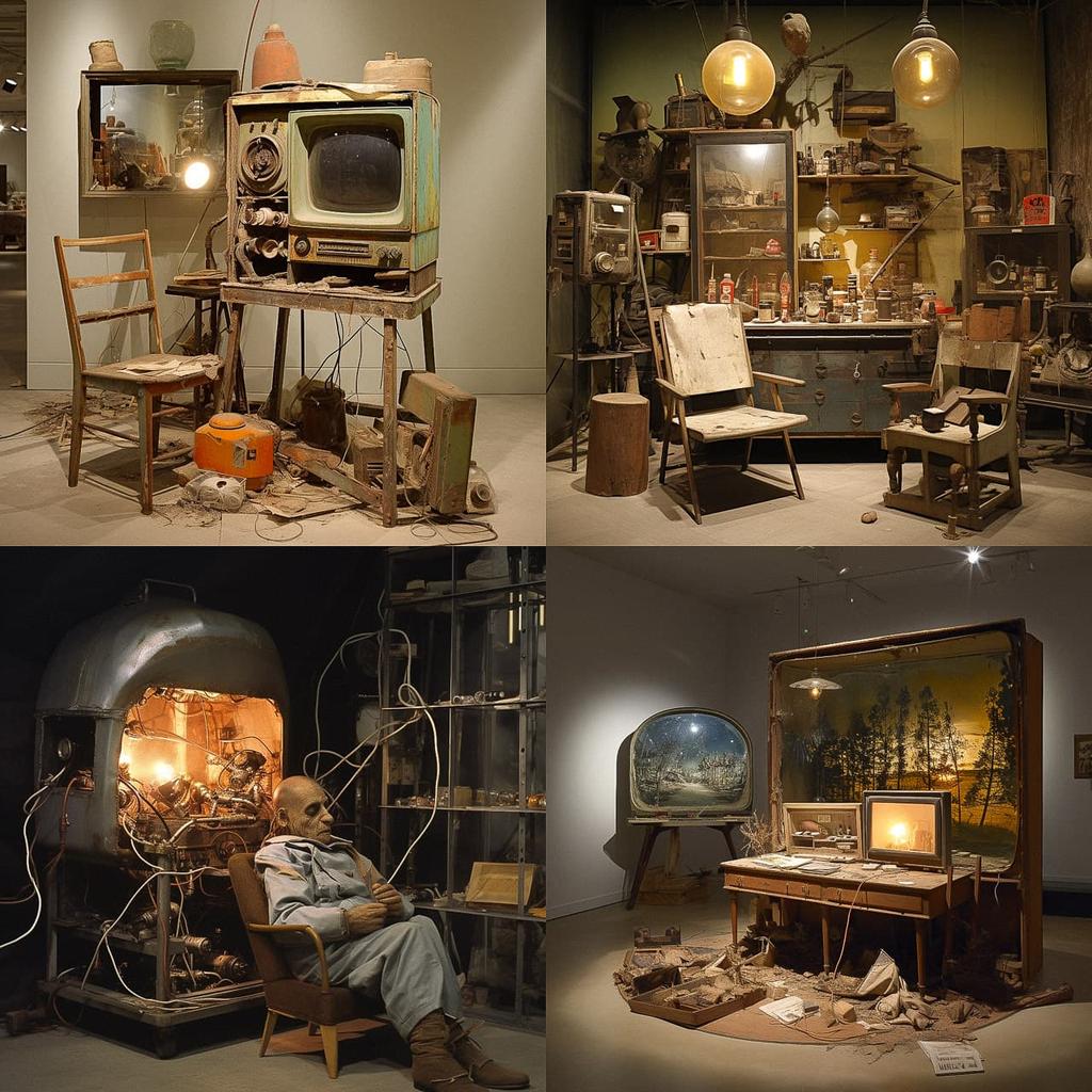 Edward Kienholz style, Midjourney V5.2, render 1 of 4