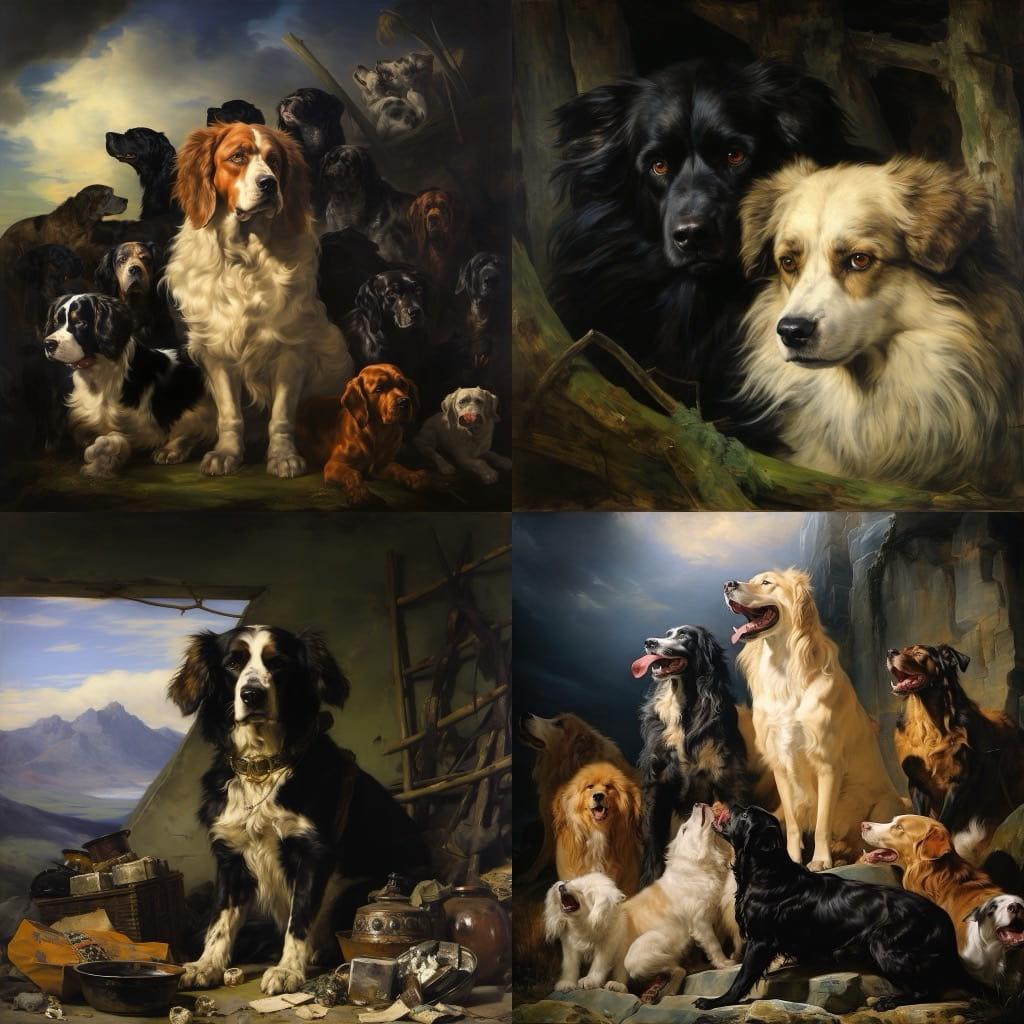 Edwin Henry Landseer style, Midjourney V5.2, render 1 of 4