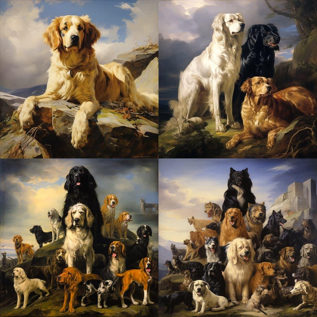 Edwin Landseer style, Midjourney V5.2, render 1 of 4
