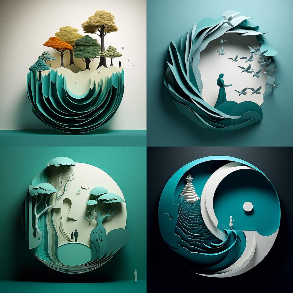 Eiko Ojala style, Midjourney V5.2, render 1 of 4