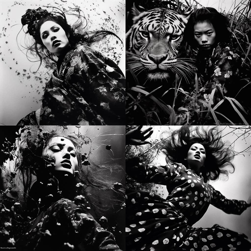 Eikoh Hosoe style, Midjourney V5.2, render 1 of 4