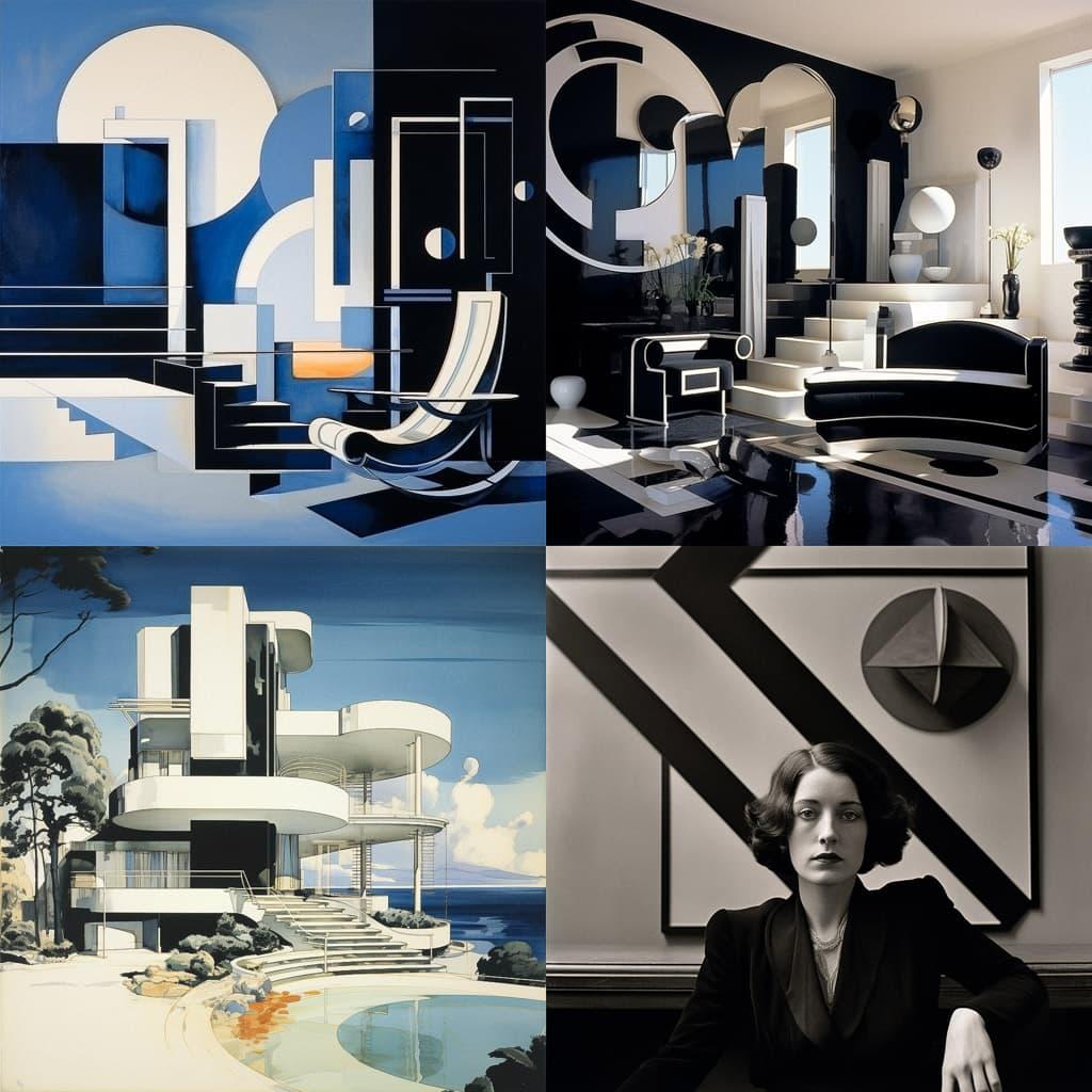 Eileen Gray style, Midjourney V5.2, render 1 of 4