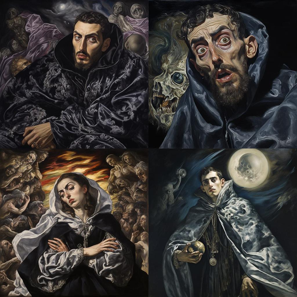 El Greco style, Midjourney V5.2, render 1 of 4