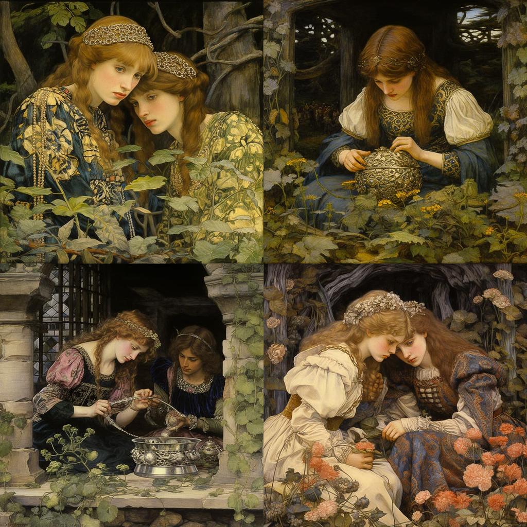 Eleanor Fortescue-Brickdale style, Midjourney V5.2, render 1 of 4