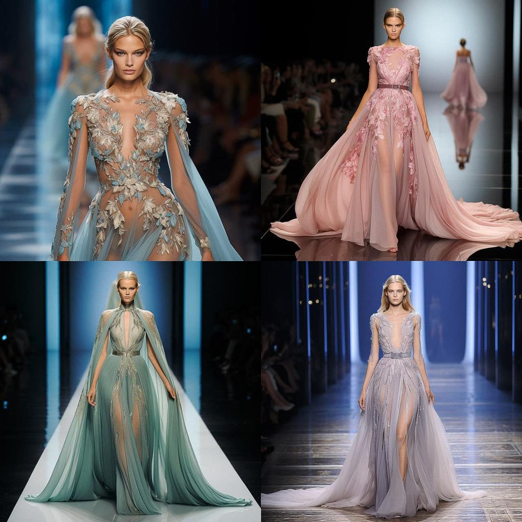 Elie Saab style, Midjourney V5.2, render 1 of 4