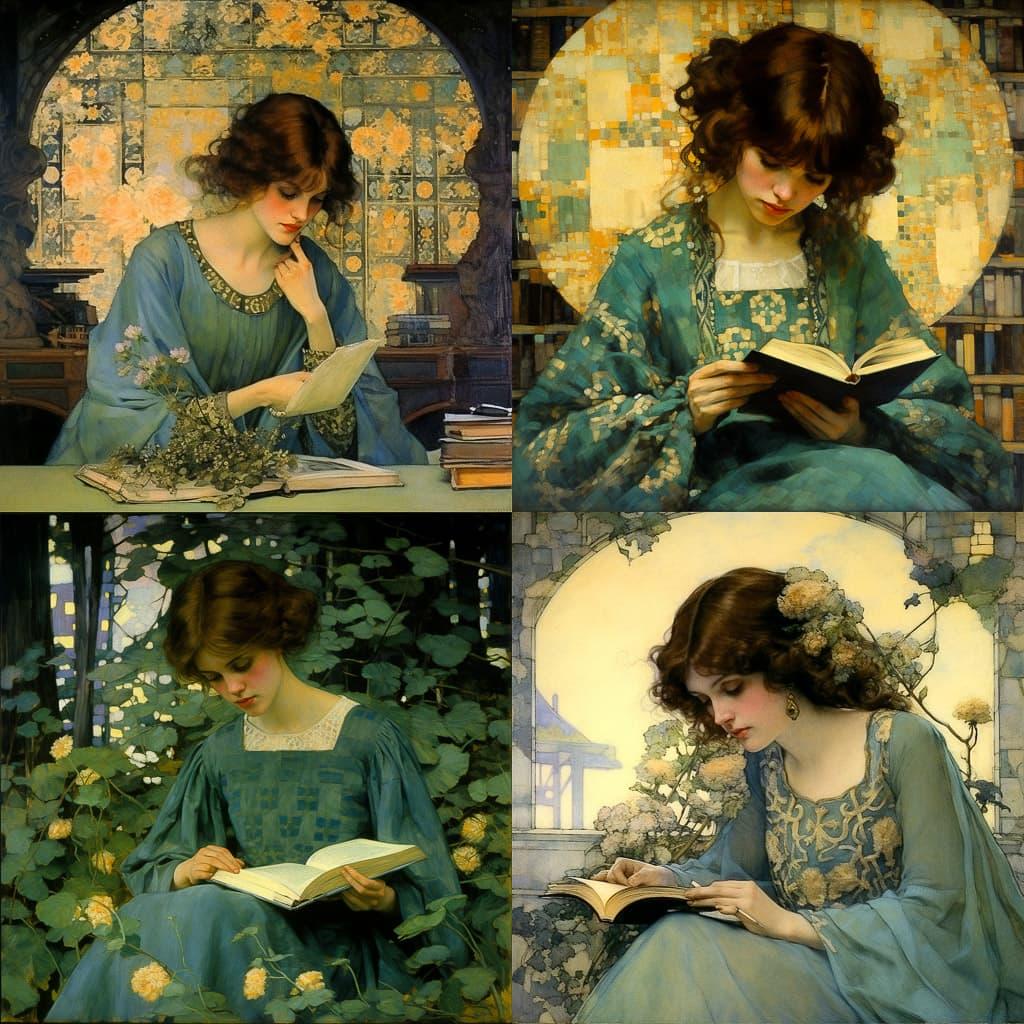 Elizabeth Shippen Green style, Midjourney V5.2, render 1 of 4