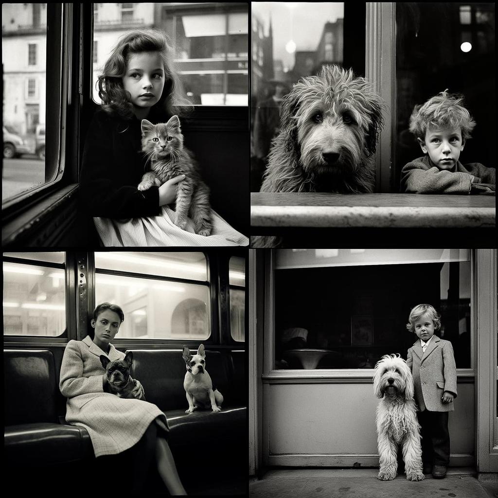 Elliott Erwitt style, Midjourney V5.2, render 1 of 4