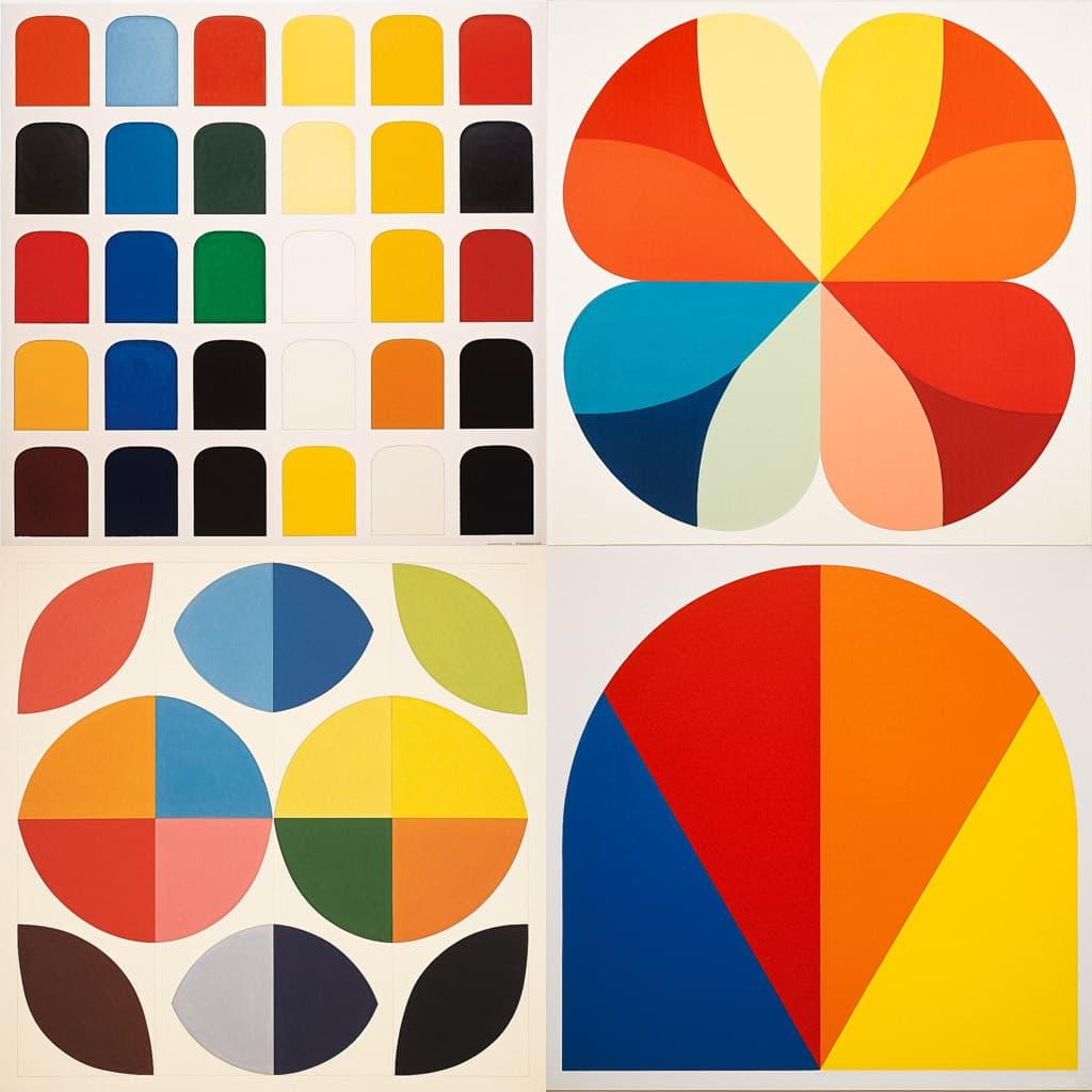 Ellsworth Kelly style, Midjourney V5.2, render 1 of 4