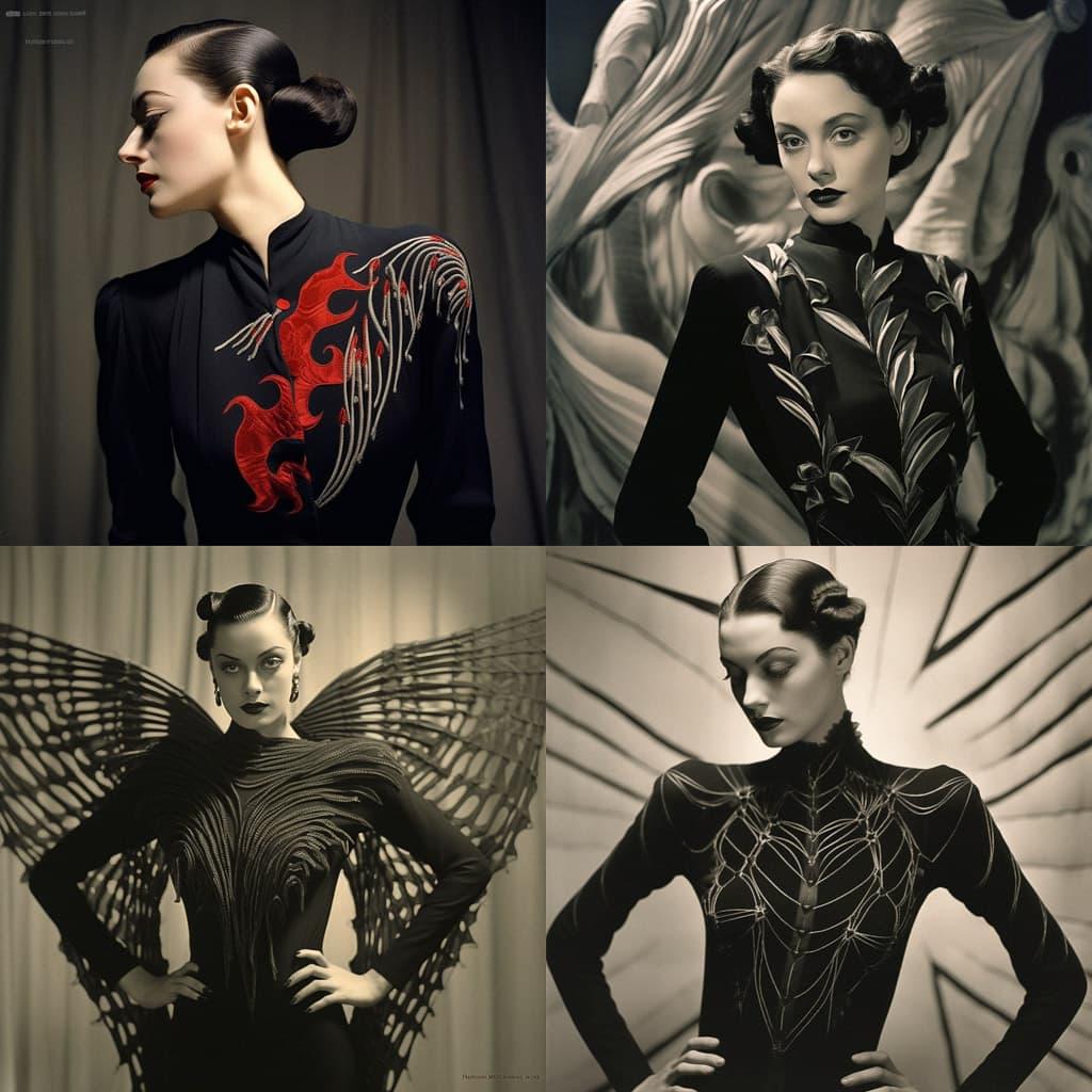 Elsa Schiaparelli style, Midjourney V5.2, render 1 of 4