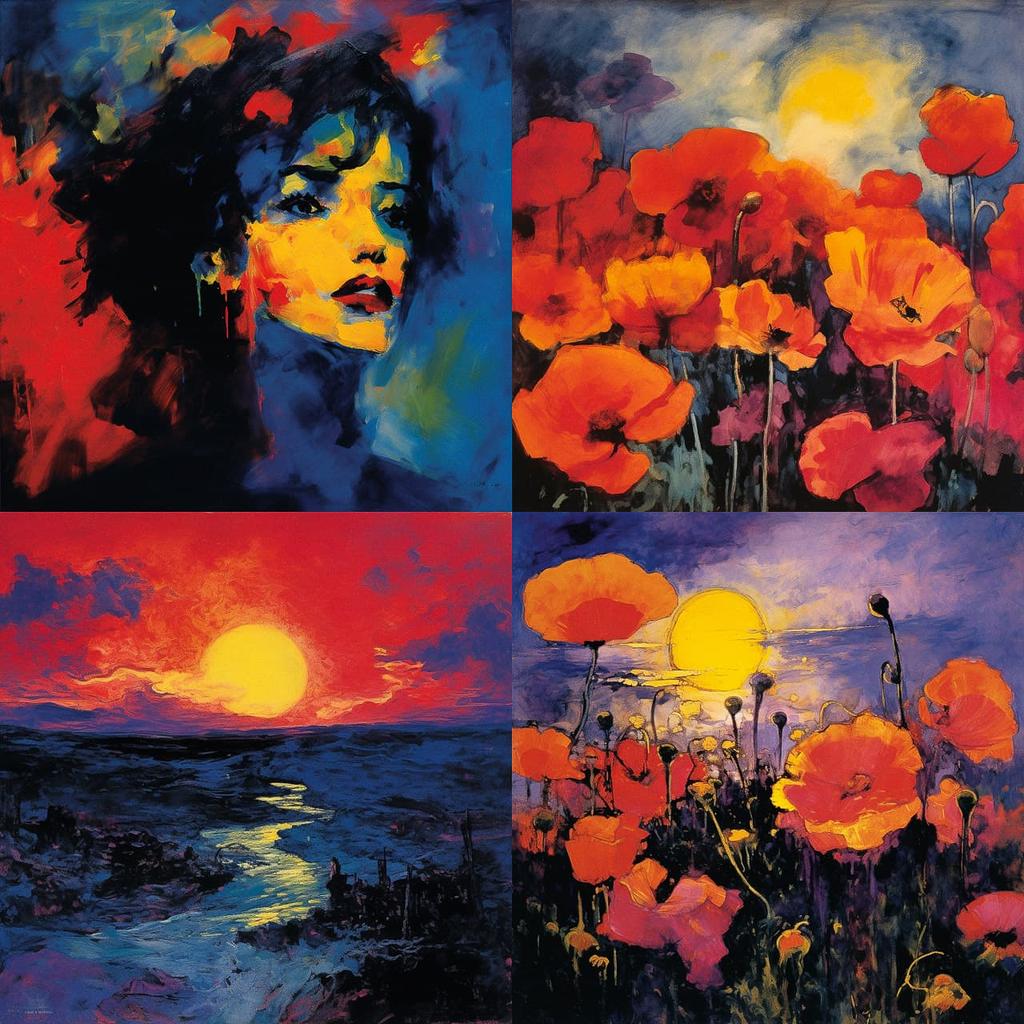 Emil Nolde style, Midjourney V5.2, render 1 of 4