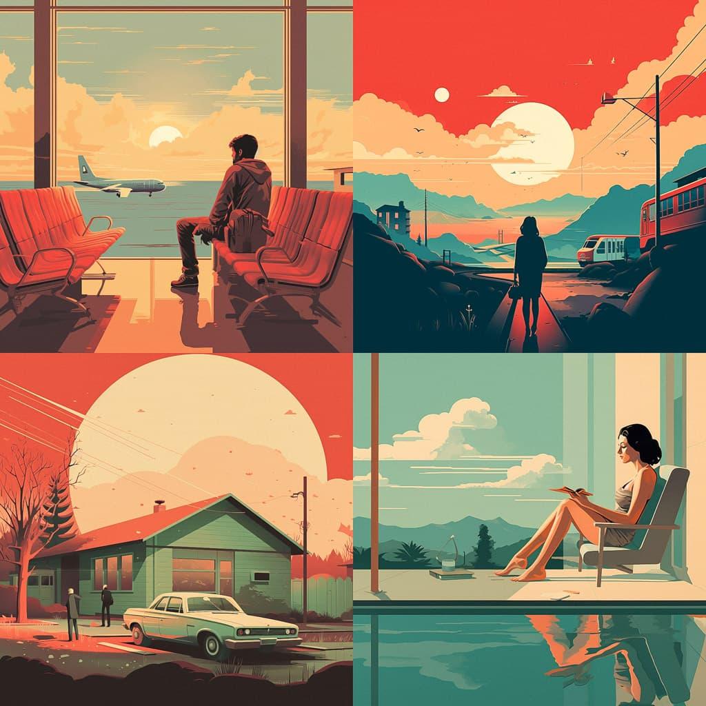 Emiliano Ponzi style, Midjourney V5.2, render 1 of 4