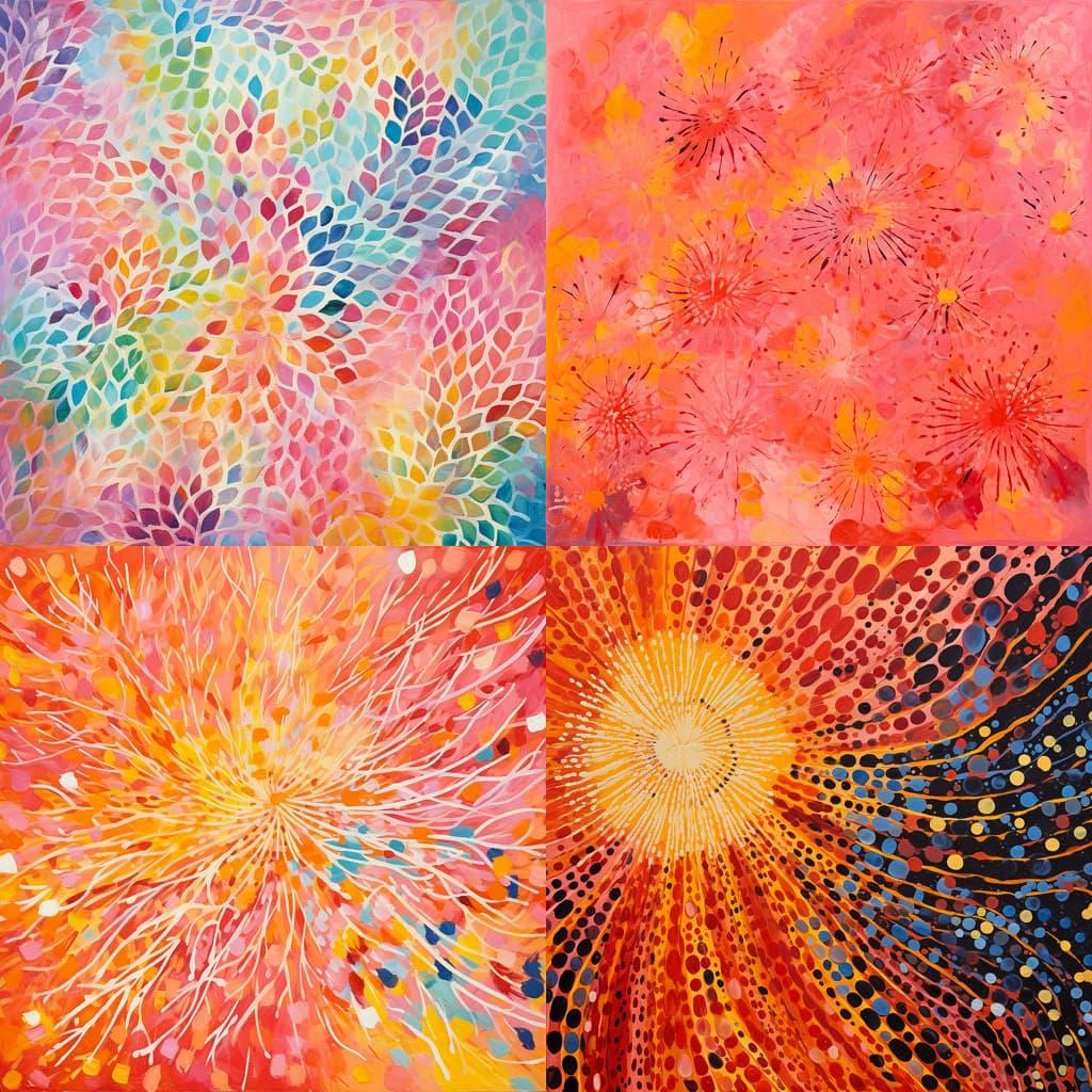 Emily Kame Kngwarreye style, Midjourney V5.2, render 1 of 4