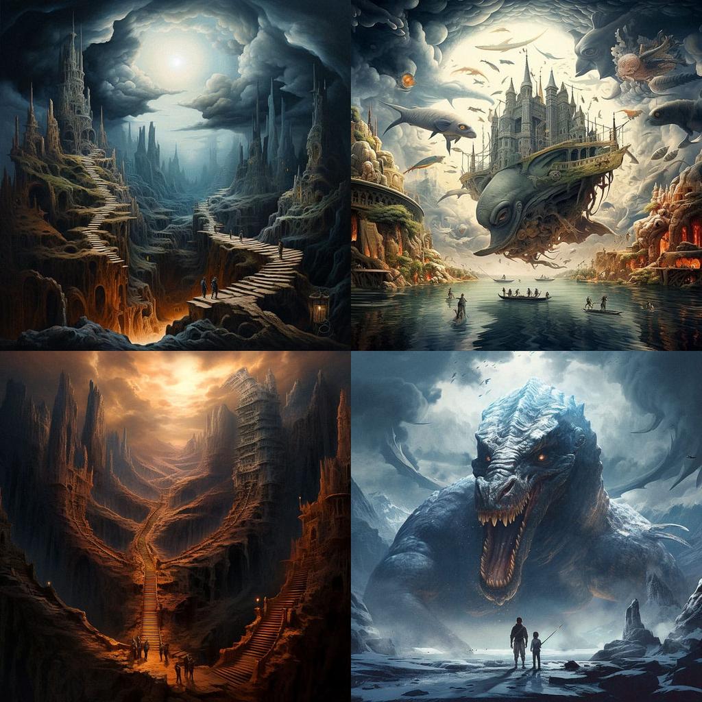 Epic scale style, Midjourney V5.2, render 1 of 4