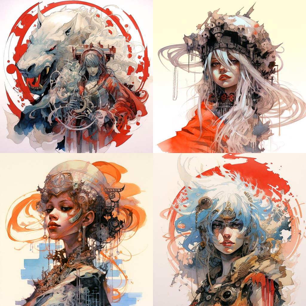 Eric Canete style, Midjourney V5.2, render 1 of 4