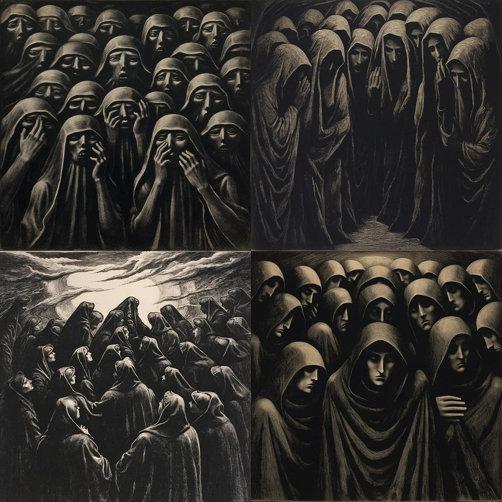 Ernst Barlach style, Midjourney V5.2, render 1 of 4