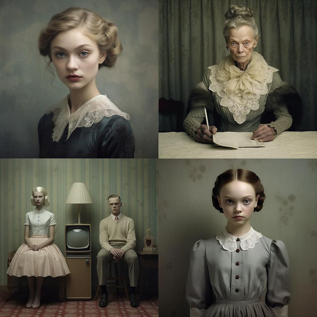 Erwin Olaf style, Midjourney V5.2, render 1 of 4
