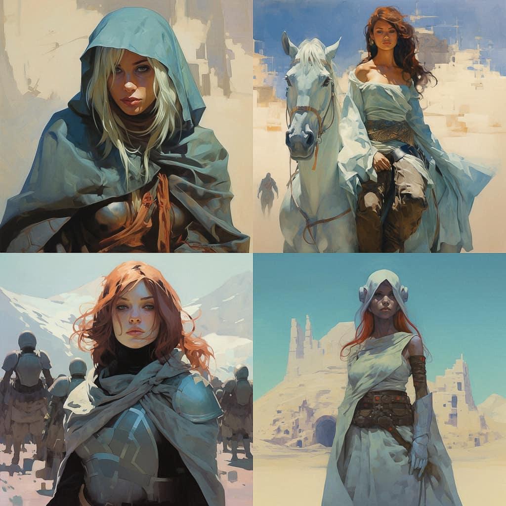 Esad Ribic style, Midjourney V5.2, render 1 of 4
