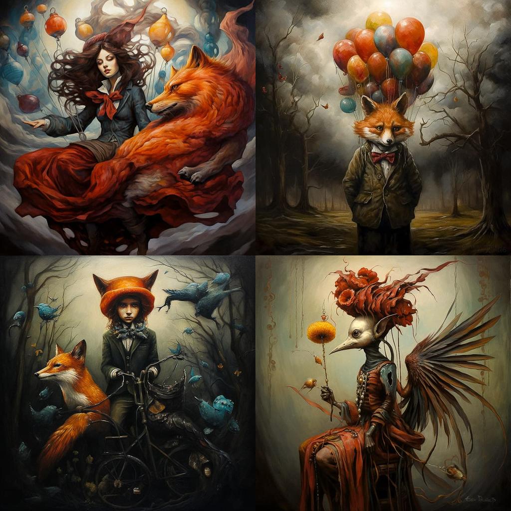 Esao Andrews style, Midjourney V5.2, render 1 of 4